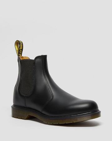 Black Men's Dr Martens 2976 Smooth Leather Ankle Boots | CA 426EBC